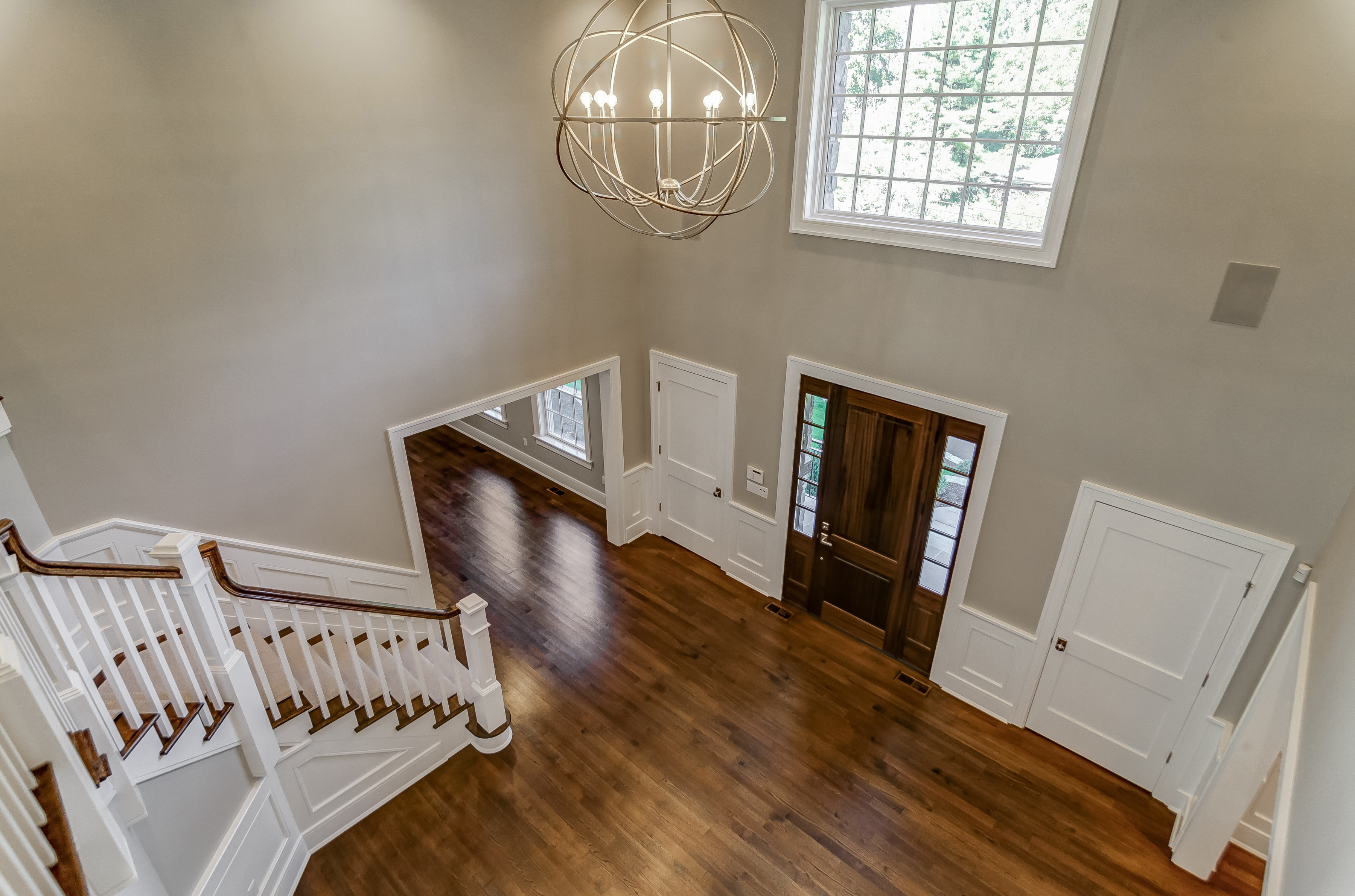 16 – View from Second Floor Landing of Gorgeous Entrance Hall – 20 Troy Drive, Example of Most Recent Project from Builder
