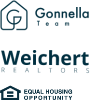 weichert logo, fair housing logo and gonnella team logo
